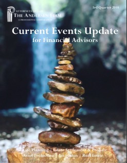 Financial Advisor Current Events Update 3rd Quarter 2018